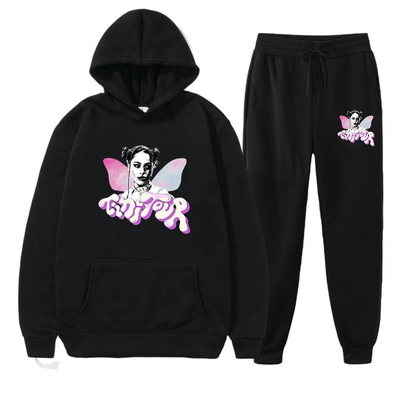 Damens sweatshirt och joggingbyxor set med kreativ grafisk design Mirla-Eva Jonsson