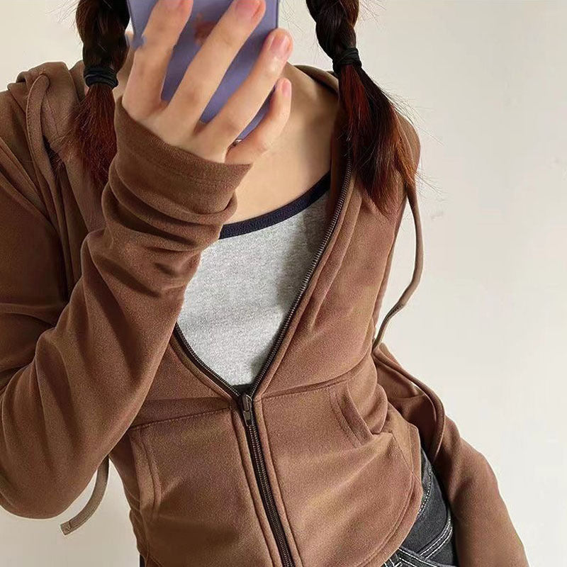 Damens trendiga hoodie med praktisk dragkedja Mirla-Eva Jonsson