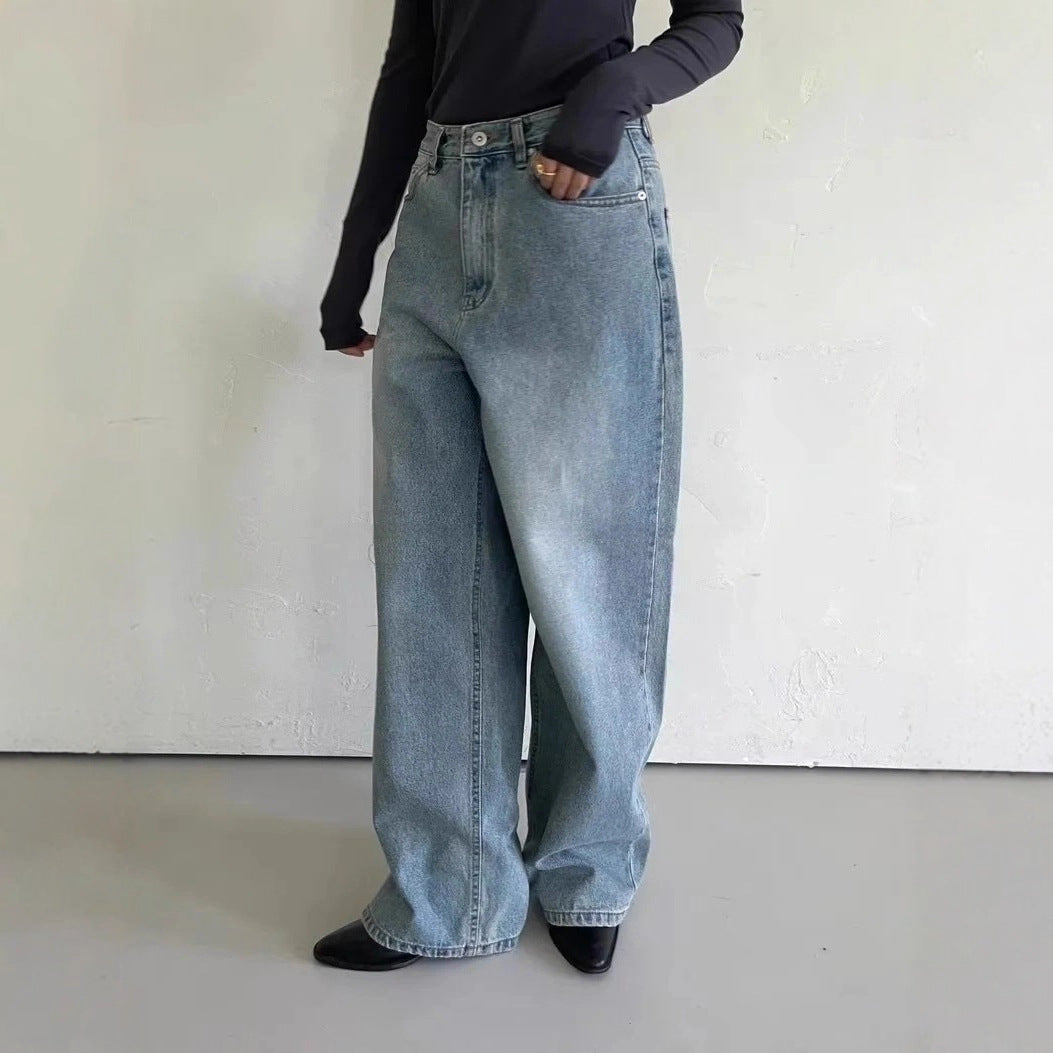 Damens vida jeans med hög midja och modern silhuett Mirla-Eva Jonsson