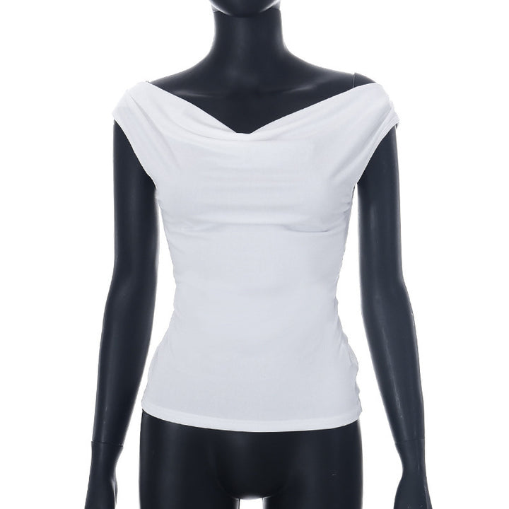 Damenshirt med snyggt omslagshalsline Mirla-Eva Jonsson