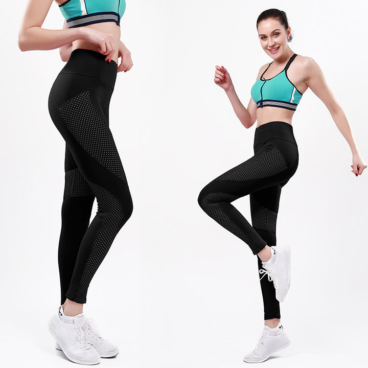 Damensportiga leggings med ventilerande mesh-inlägg och hög midja Eva Jonsson-Eva Jonsson