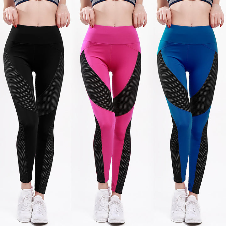 Damensportiga leggings med ventilerande mesh-inlägg och hög midja Eva Jonsson-Eva Jonsson