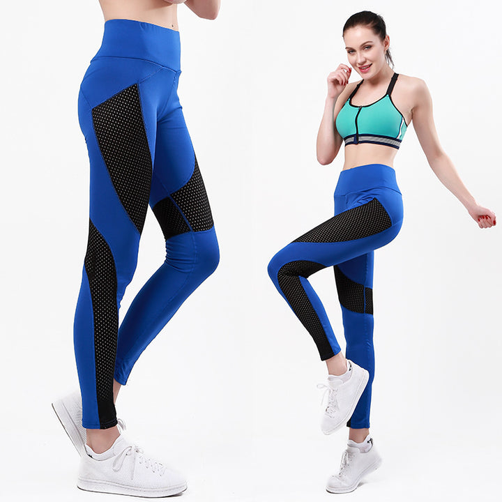 Damensportiga leggings med ventilerande mesh-inlägg och hög midja Mirla-Eva Jonsson