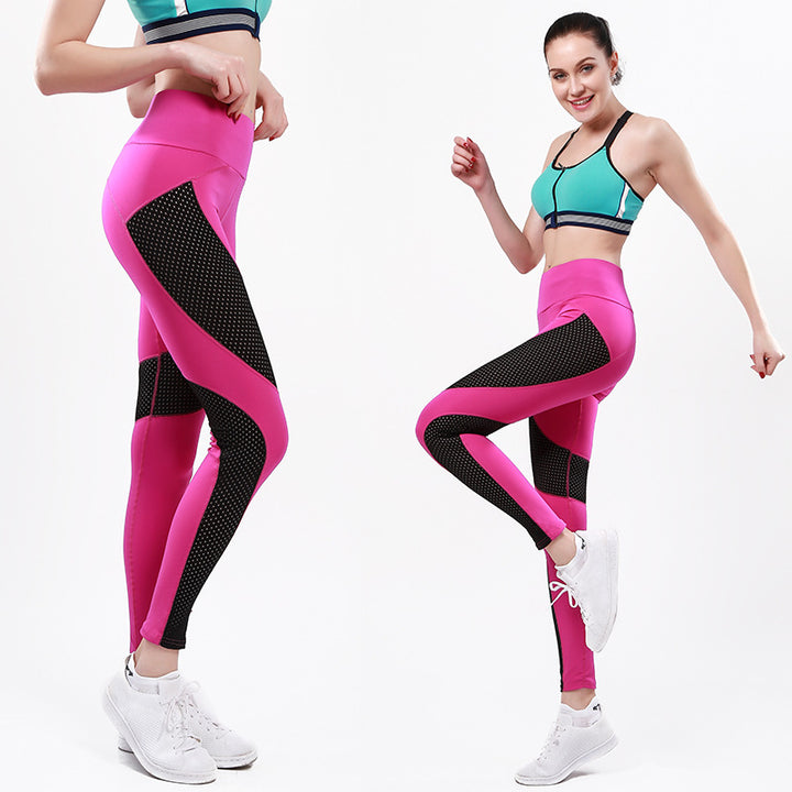 Damensportiga leggings med ventilerande mesh-inlägg och hög midja Mirla-Eva Jonsson