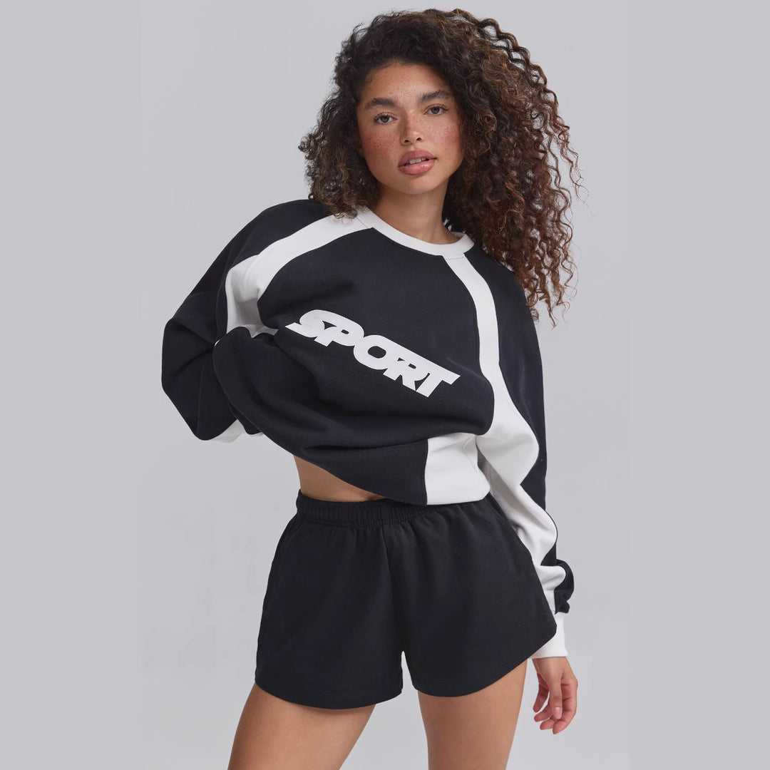 Damensportigt sweatshirt och shorts set Mirla-Eva Jonsson