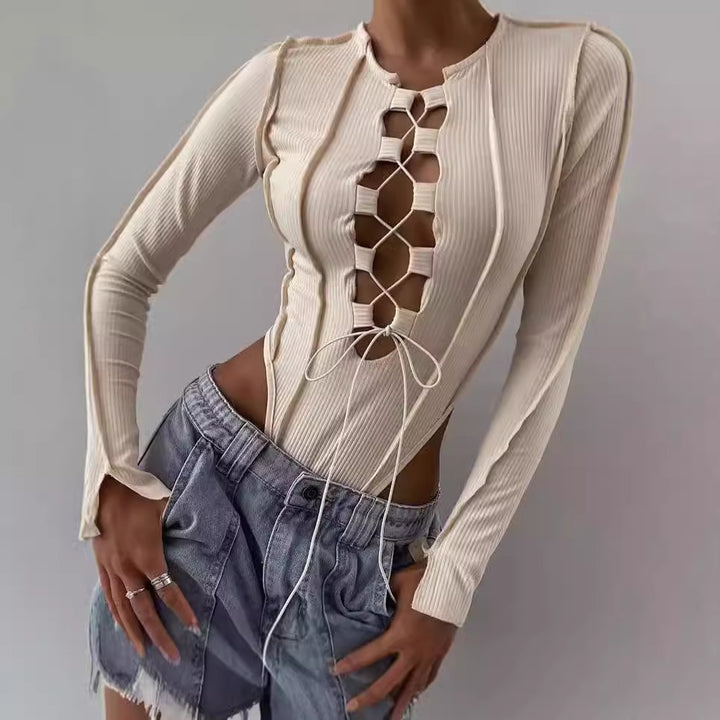 Damensstyliskt långärmad bodysuit Mirla-Eva Jonsson