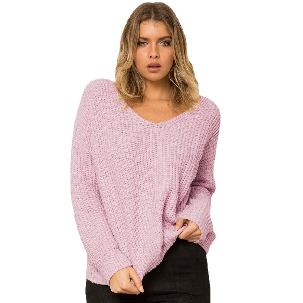 Damensweater med unik bakdesign och dekorativ snörrem Mirla-Eva Jonsson