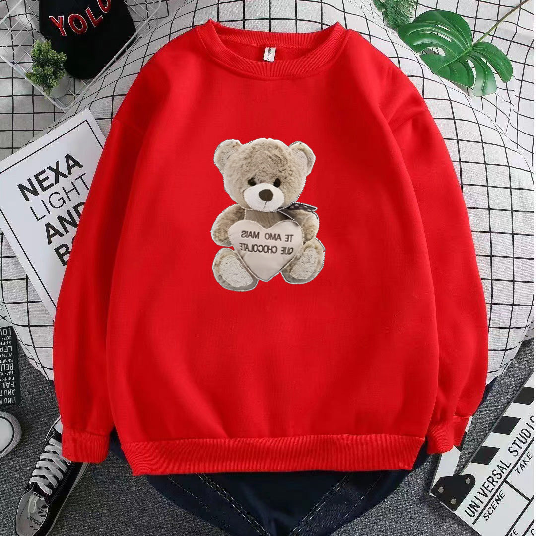 Damensweatshirt med broderad björnmotiv Mirla-Eva Jonsson
