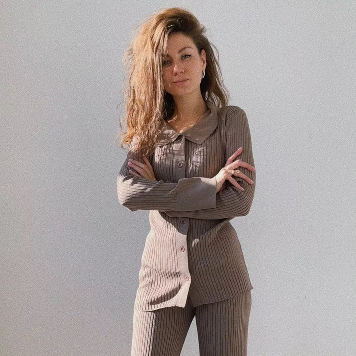 Damer 3-delat finstickat loungewear-set Mirla-Eva Jonsson
