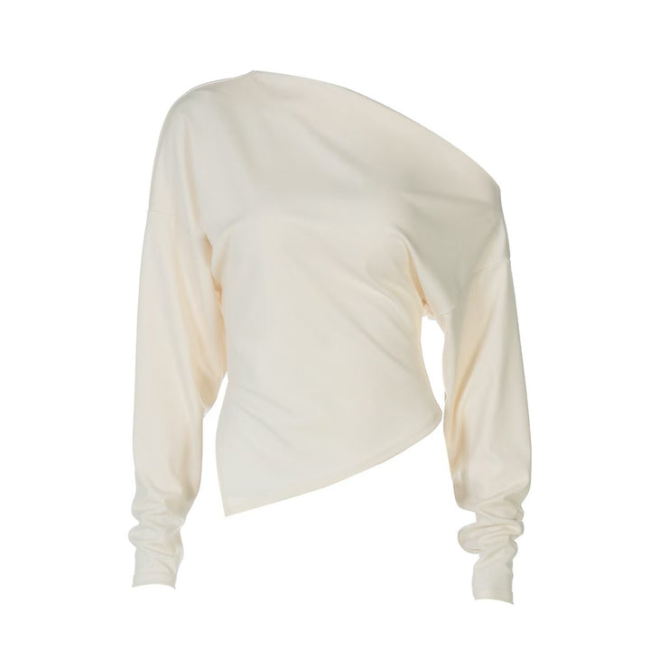 Damer Asymmetrisk Wrap-top med figurnära snitt Mirla-Eva Jonsson