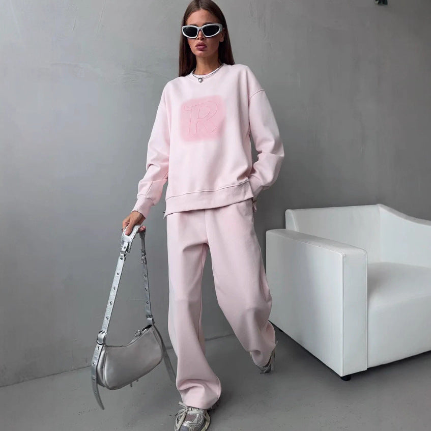 Damer Avslappnad Fritidsset med Oversized Sweatshirt och Bekväma Byxor Eva Jonsson-Eva Jonsson