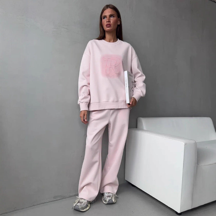 Damer Avslappnad Fritidsset med Oversized Sweatshirt och Bekväma Byxor Eva Jonsson-Eva Jonsson