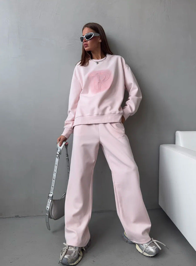 Damer Avslappnad Fritidsset med Oversized Sweatshirt och Bekväma Byxor Eva Jonsson-Eva Jonsson