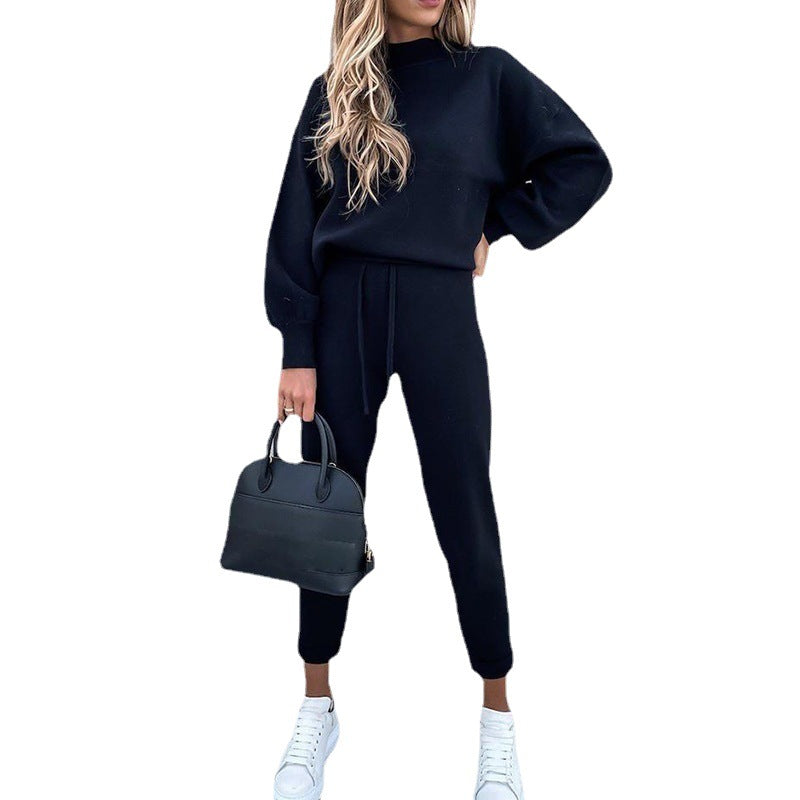 Damer Avslappnad Hoodie-set med bekväma Joggingbyxor Mirla-Eva Jonsson
