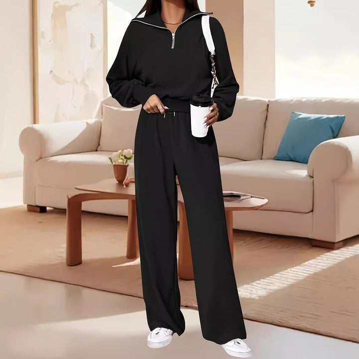 Damer Avslappnad Jumpsuit med Dragkedja och Vid Ben Eva Jonsson-Eva Jonsson