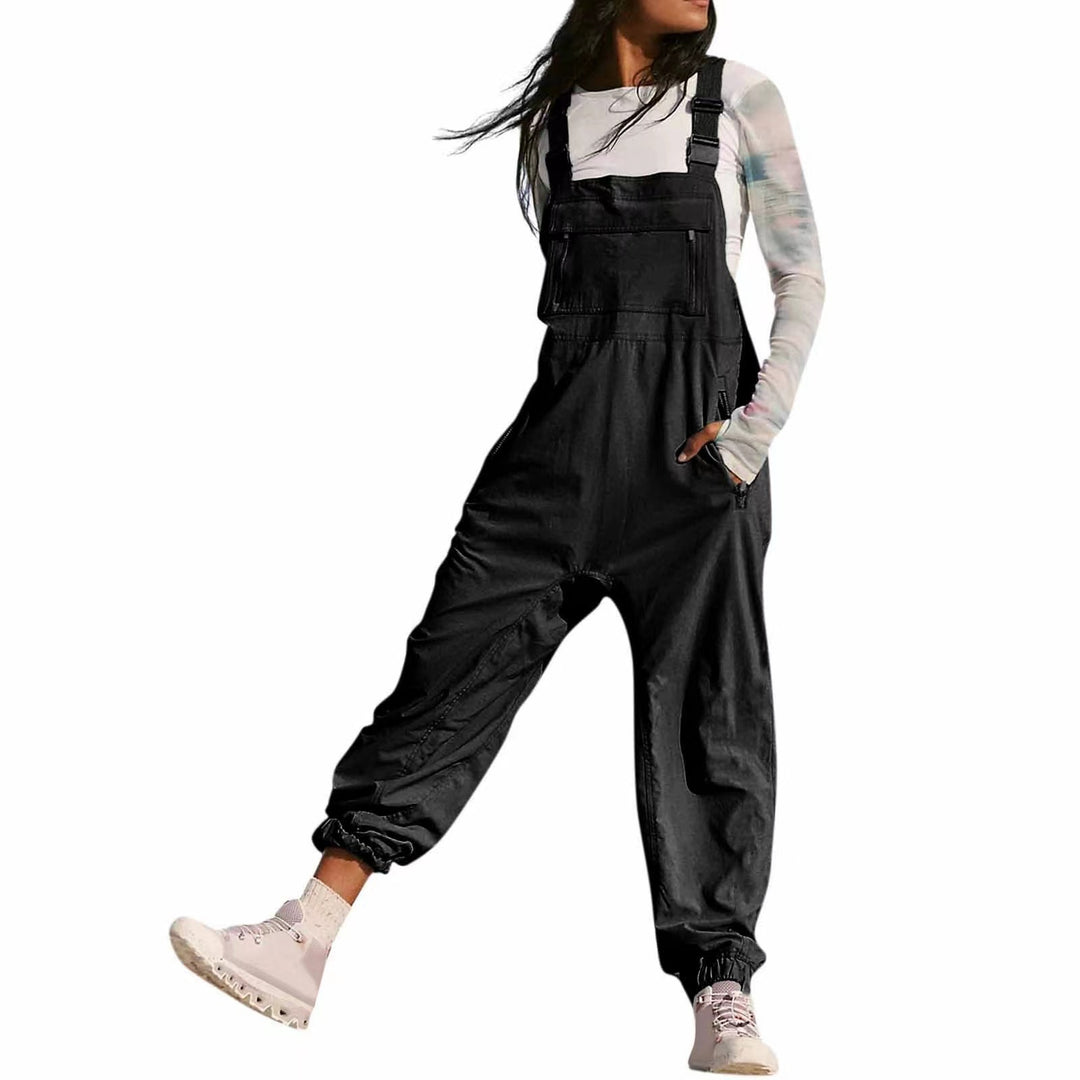 Damer Avslappnad Jumpsuit med praktiska fickor och elastisk nederkant Mirla-Eva Jonsson
