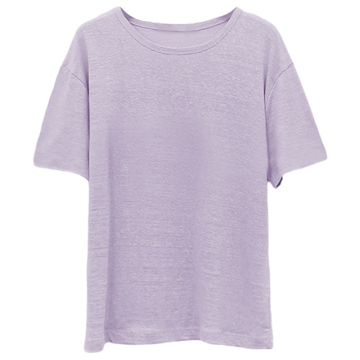 Damer Avslappnad Oversize T-shirt av Andningsbar Bomullsblandning med Strukturerad Yta Mirla-Eva Jonsson