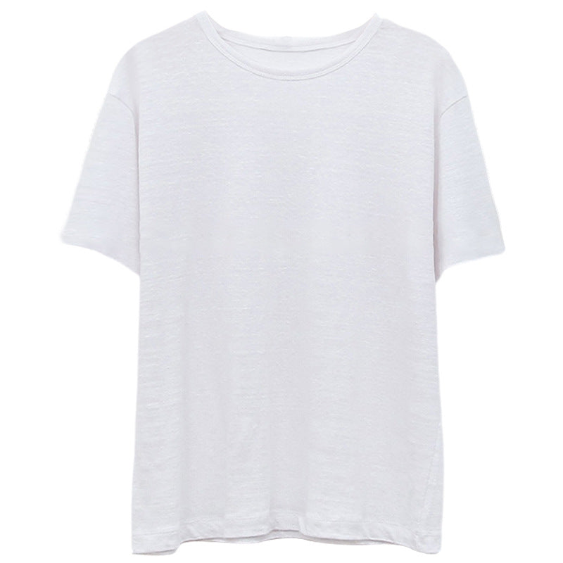 Damer Avslappnad Oversize T-shirt av Andningsbar Bomullsblandning med Strukturerad Yta Mirla-Eva Jonsson