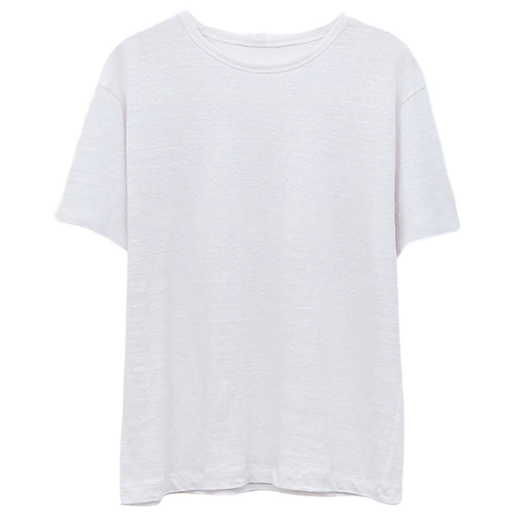 Damer Avslappnad Oversize T-shirt av Andningsbar Bomullsblandning med Strukturerad Yta Mirla-Eva Jonsson