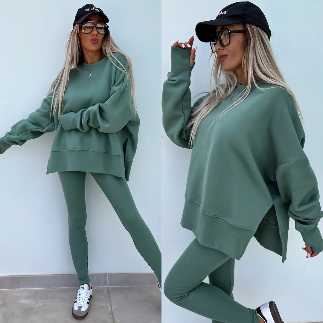 Damer Avslappnad Oversized Sweatshirt och Leggings Set Mirla-Eva Jonsson