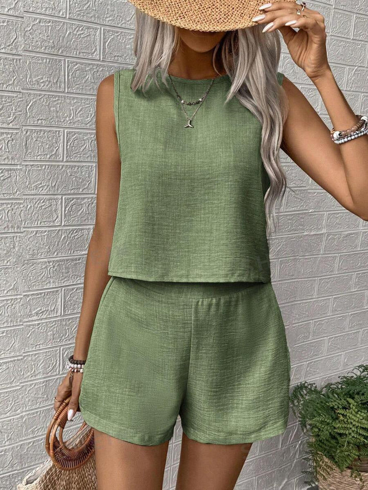 Damer Avslappnad Set med Cropped Topp och Shorts Mirla-Eva Jonsson