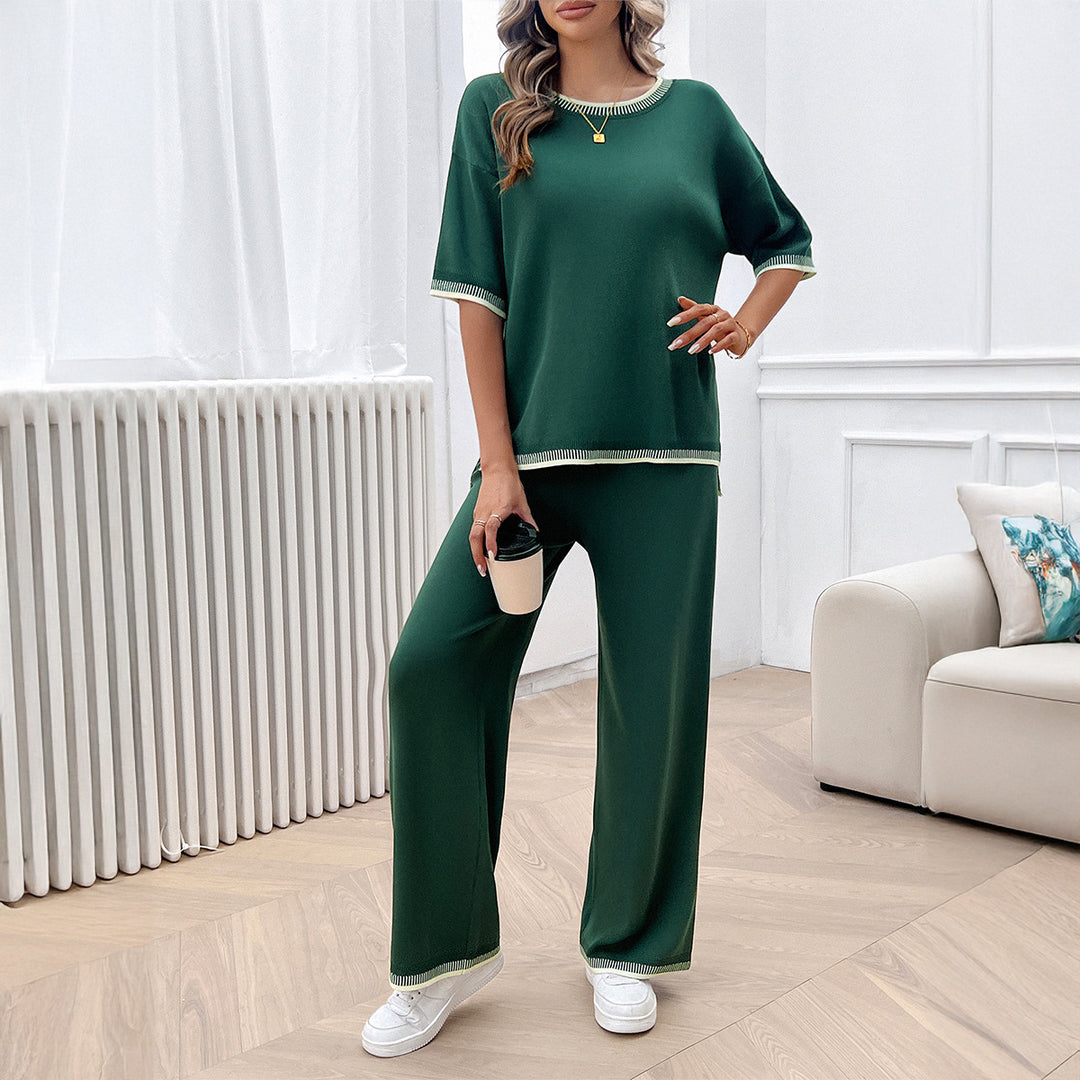 Damer Avslappnad Set med Lös Topp och Vida Byxor Mirla-Eva Jonsson