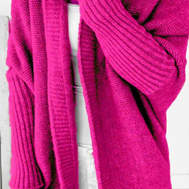 Damer Avslappnad Stickad Tröja med Öppen Framsida och Fint Mönster Eva Jonsson-Eva Jonsson