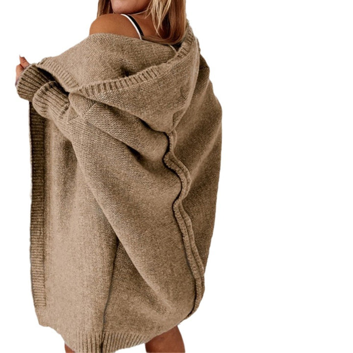 Damer Avslappnad Stickad Tröja med Öppen Framsida och Fint Mönster Eva Jonsson-Eva Jonsson