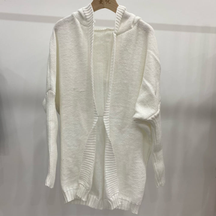 Damer Avslappnad Stickad Tröja med Öppen Framsida och Fint Mönster Eva Jonsson-Eva Jonsson