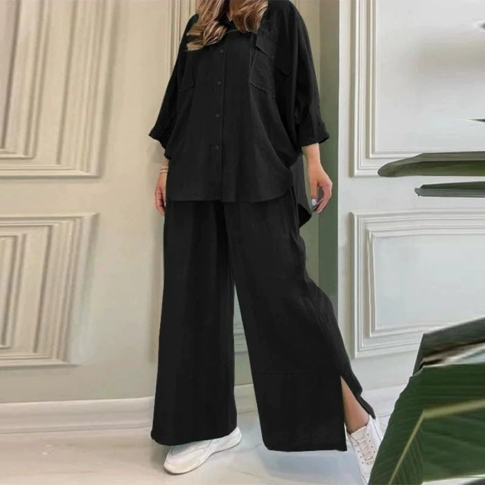 Damer Avslappnad och Luftig Topp med Vid Byxdress Mirla-Eva Jonsson