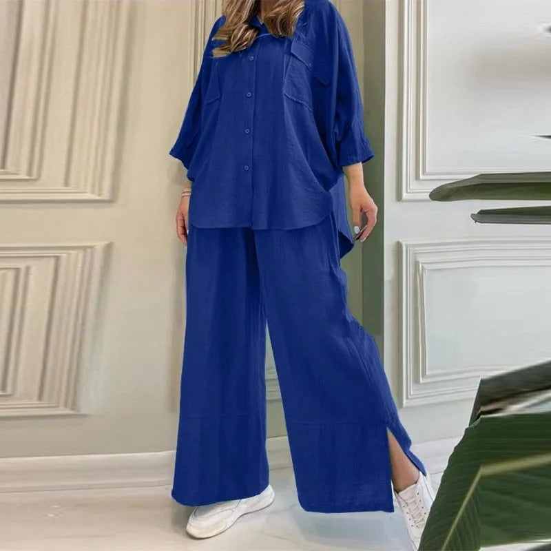 Damer Avslappnad och Luftig Topp med Vid Byxdress Mirla-Eva Jonsson