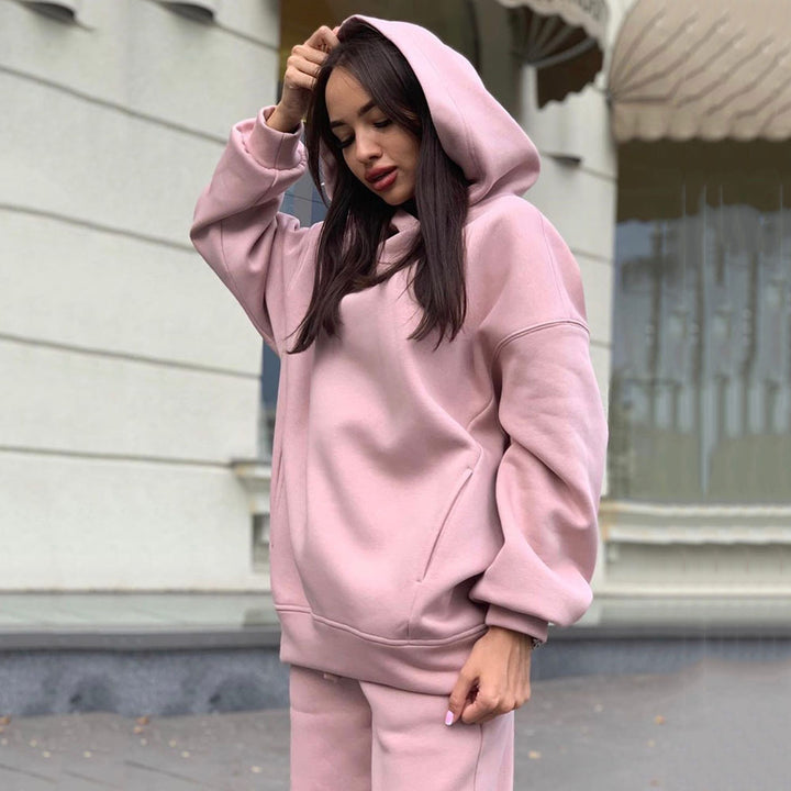 Damer Avslappnad och bekväm sweatshirt-set med huva Mirla-Eva Jonsson
