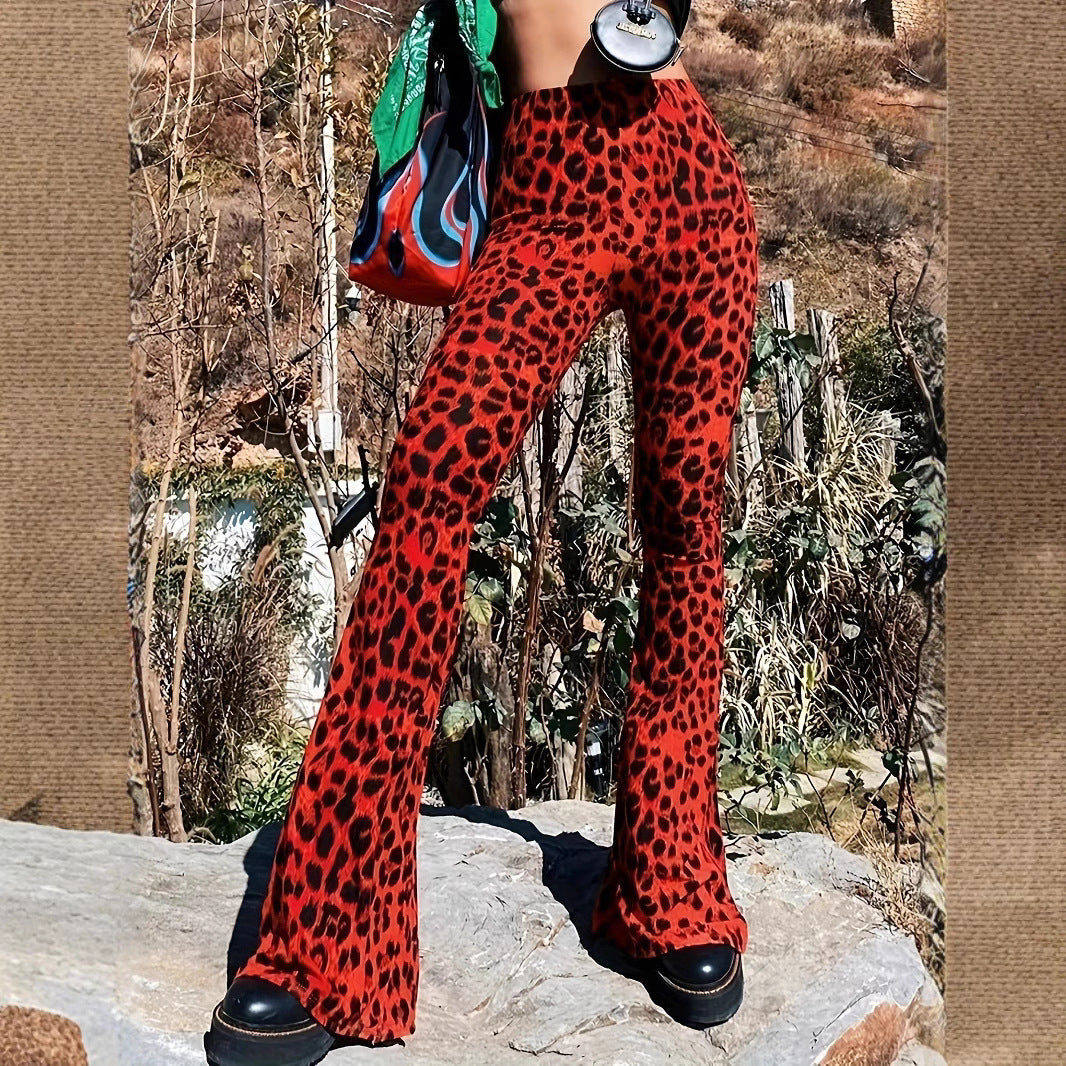 Damer Avslappnade Slacks i Leopardsmönster Mirla-Eva Jonsson
