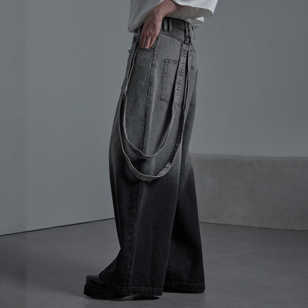 Damer Baggy-jeans med unik färgövergångsdesign och praktiska dragkedjefickor Mirla-Eva Jonsson