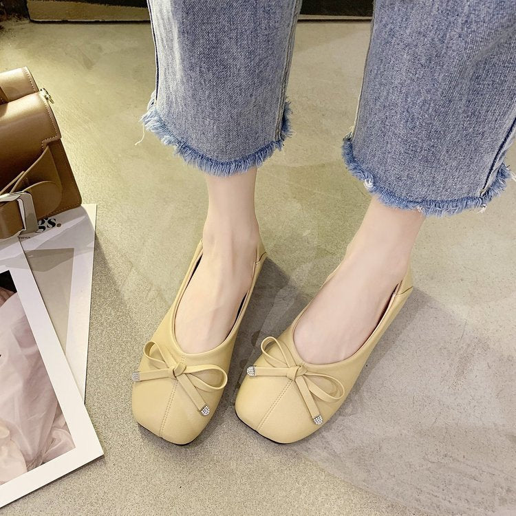 Damer Ballerinas med Dekorativt Slipsdetalj och Halvglidande Sula Mirla-Eva Jonsson