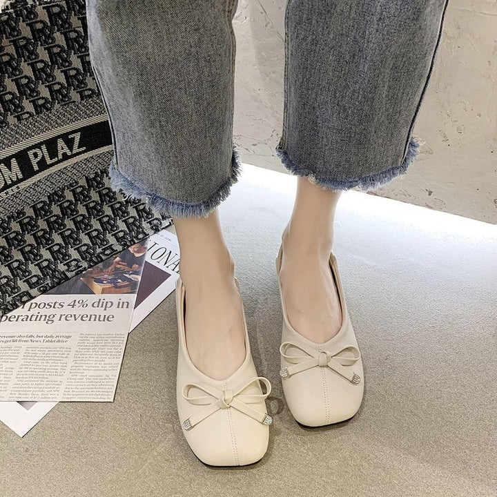 Damer Ballerinas med Dekorativt Slipsdetalj och Halvglidande Sula Mirla-Eva Jonsson