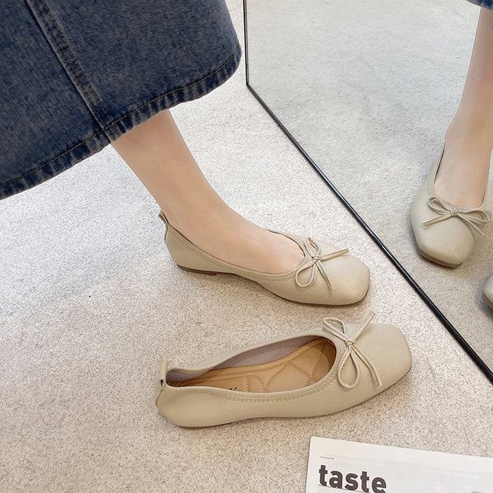 Damer Ballerinas med Elegant Slipsdetalj och Högkvalitativt Läder Mirla-Eva Jonsson