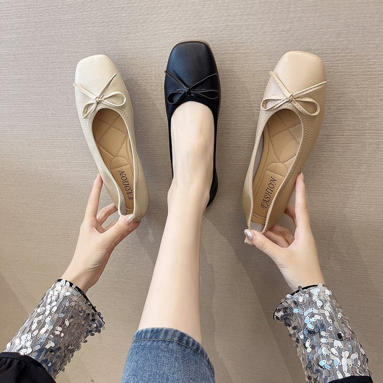 Damer Ballerinas med Elegant Slipsdetalj och Högkvalitativt Läder Mirla-Eva Jonsson