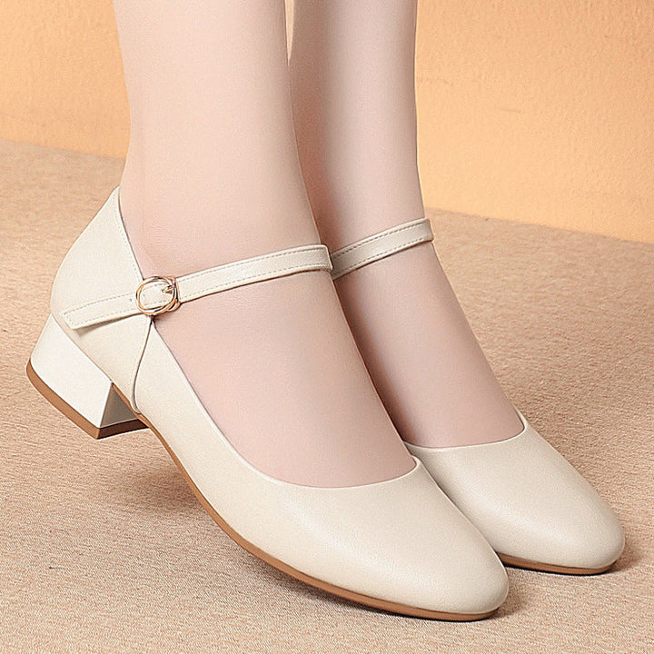 Damer Ballerinas med Moderiktigt Rem och Bekväm Klackhöjd Mirla-Eva Jonsson
