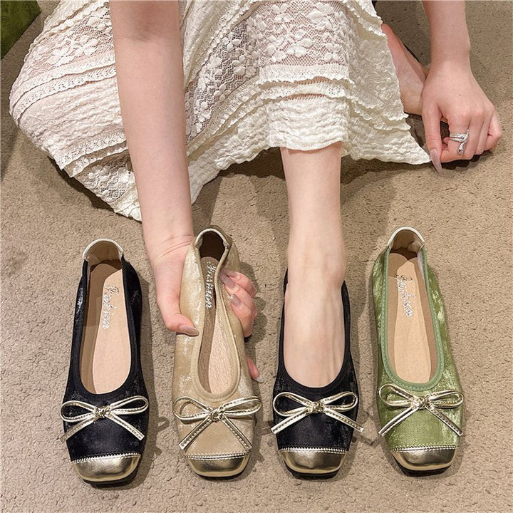 Damer Ballerinas med eleganta slipsaccent och bekväm sula Mirla-Eva Jonsson