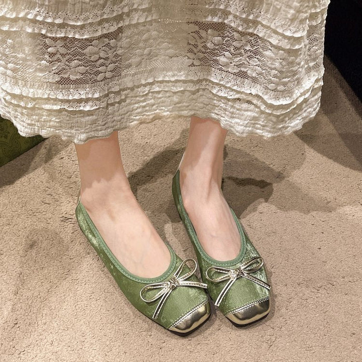 Damer Ballerinas med eleganta slipsaccent och bekväm sula Mirla-Eva Jonsson