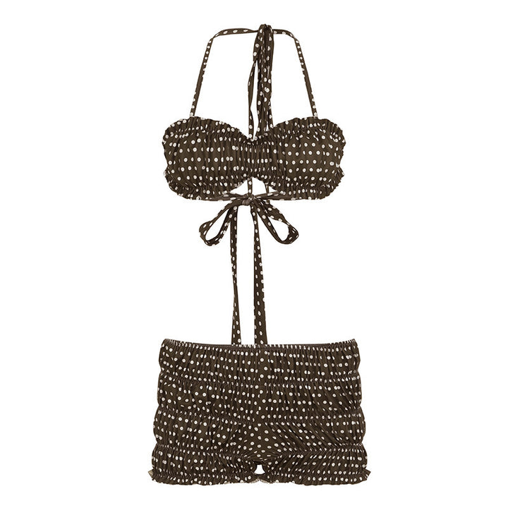Damer Bandeau-Bikini Set med rynkor och lekfullt prickmönster Mirla-Eva Jonsson
