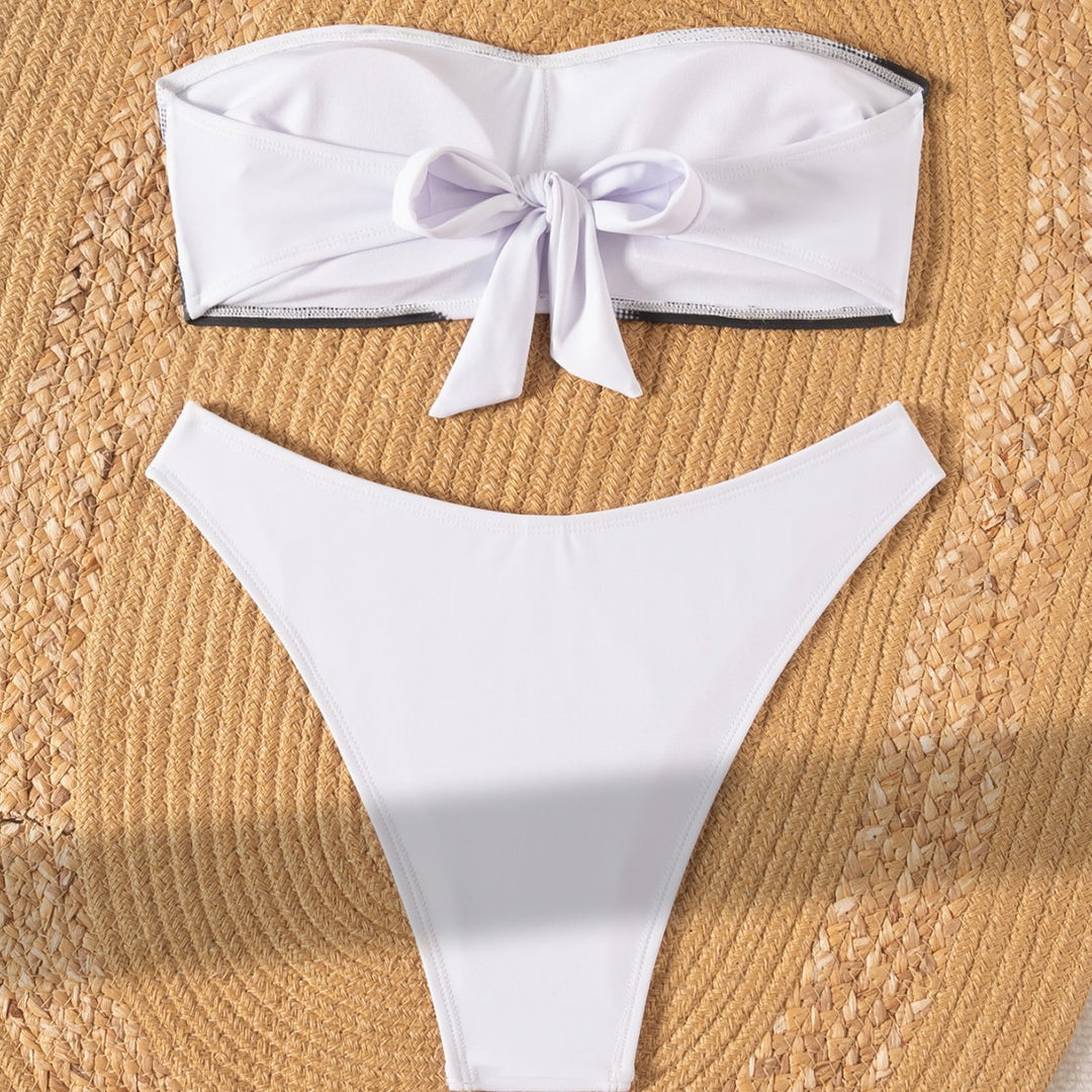 Damer Bandeau Bikini med modernt grafikdesign Mirla-Eva Jonsson