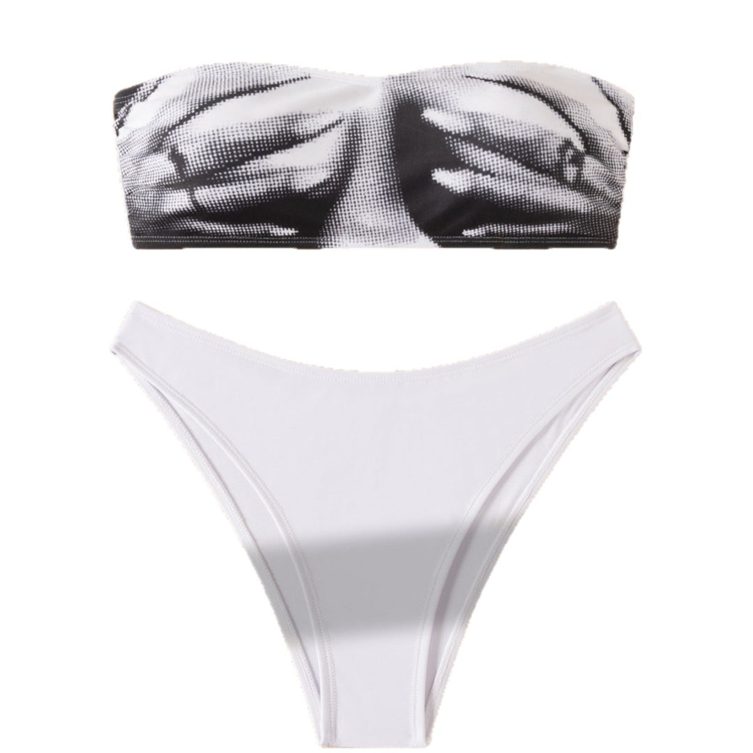 Damer Bandeau Bikini med modernt grafikdesign Mirla-Eva Jonsson