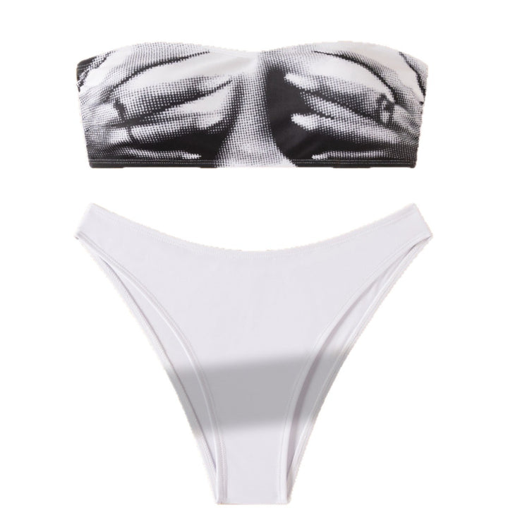 Damer Bandeau Bikini med modernt grafikdesign Mirla-Eva Jonsson