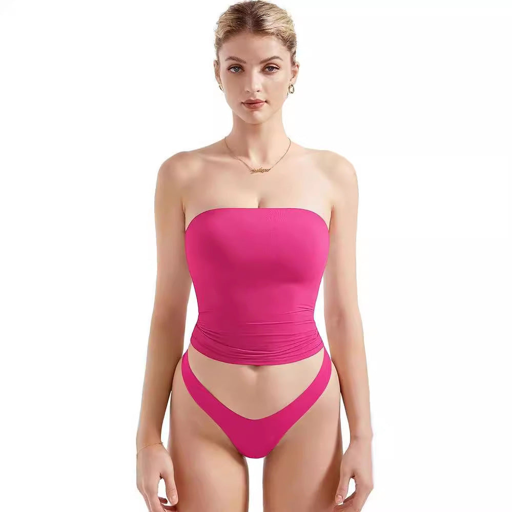 Damer Bandeau Bikini-set med modernt hög midja snitt Mirla-Eva Jonsson