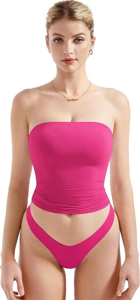 Damer Bandeau Bikini-set med modernt hög midja snitt Mirla-Eva Jonsson