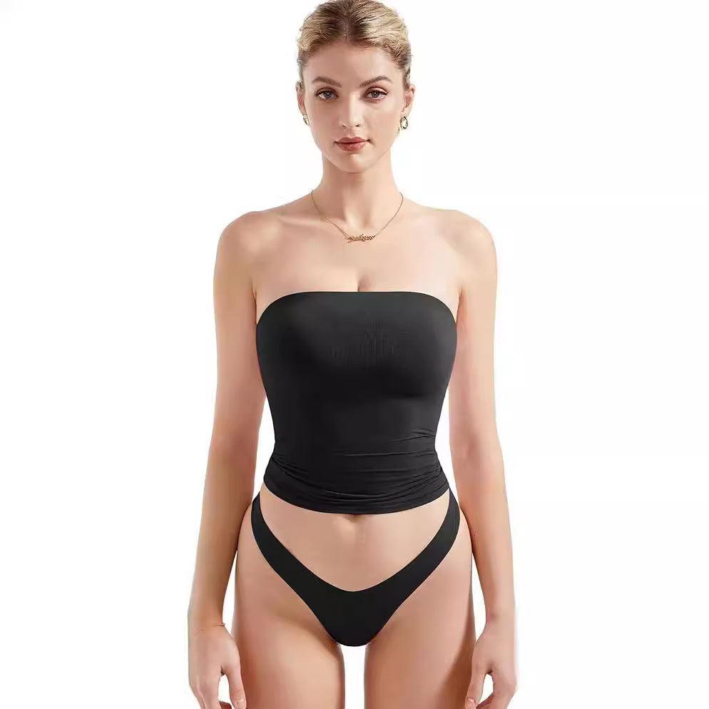 Damer Bandeau Bikini-set med modernt hög midja snitt Mirla-Eva Jonsson