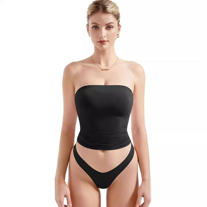 Damer Bandeau Bikini-set med modernt hög midja snitt Mirla-Eva Jonsson