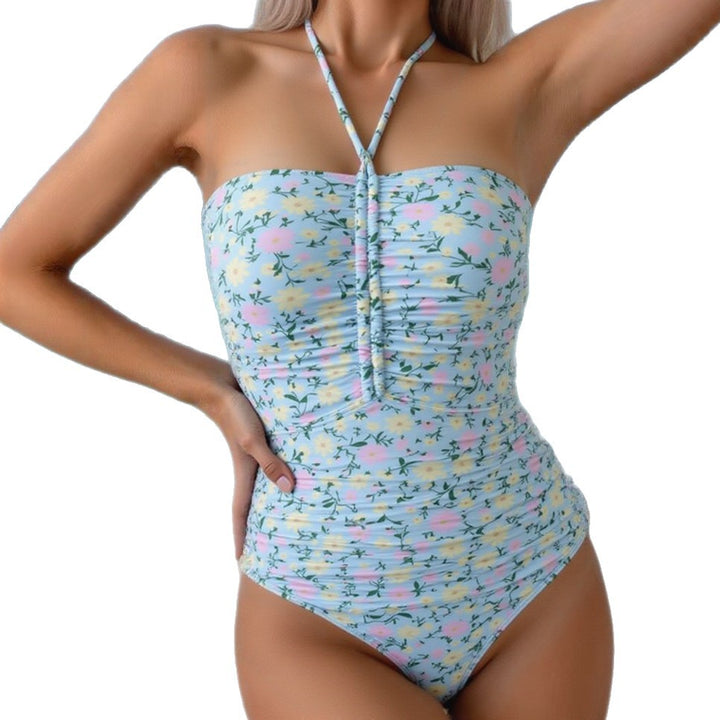 Damer Bandeau baddräkt med glad blomsterdesign Mirla-Eva Jonsson